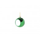 6cm Plastic Christmas Ball Ornament w/ insert (Green) (10/pack)