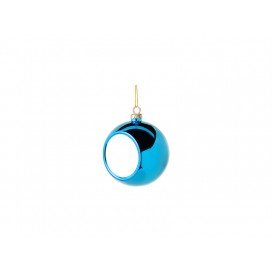 6cm Plastic Christmas Ball Ornament w/ insert (Light blue) (10/pack)