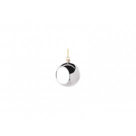 6cm Plastic Christmas Ball Ornament w/ insert (Silver) (10/pack)