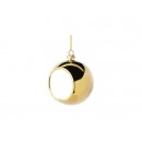8cm Plastic Christmas Ball Ornament w/ insert (Gold) (10/pack)