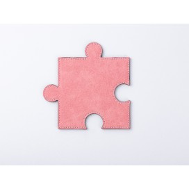PU Puzzle Coaster(Pink, 12*12cm)(10/pack)