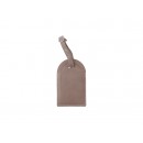 Double Side PU Leather Luggage Tag(Gray, Arcuation Shape) (10/Pack)