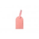 Double Side PU Leather Luggage Tag(Pink, Arcuation Shape) (10/Pack)