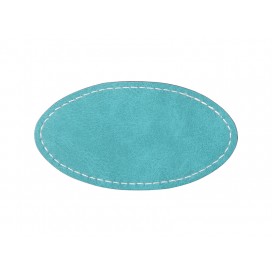 PU Leather Badge Name Tag(Green, Oval) (10/Pack)