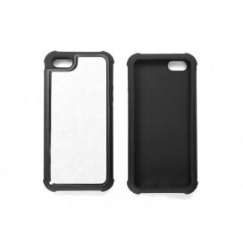 2 in 1 iPhone 5/5S/SE Cover (Rubber,Black) (10/pack)