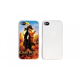 iPhone 4/4S Cover (Burnished  Plastic,White) (10/pack)