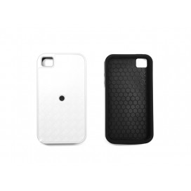 2 in 1 iPhone 4/4S Cover (Rubber,White) (10/pack)