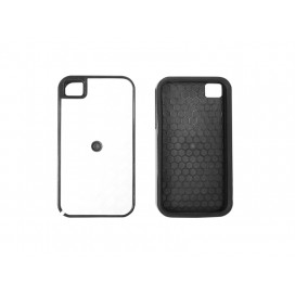 2 in 1 iPhone 4/4S Cover (Rubber,Black) (10/pack)