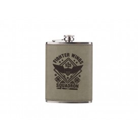 8oz Stainless Steel Flask with PU Cover(Rawhide) (10/carton)