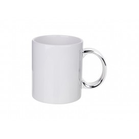 11oz Plated Ceramic Mug (Silver Handle) (36/pack)