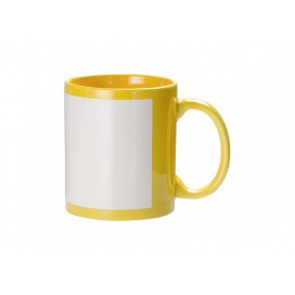 11oz Full Colour Mug w/ White Patch(Yellow)(36/pack)