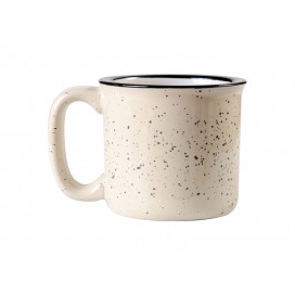 13oz/400ml Ceramic Enamel Mug (Beige Pattern) (24/case)
