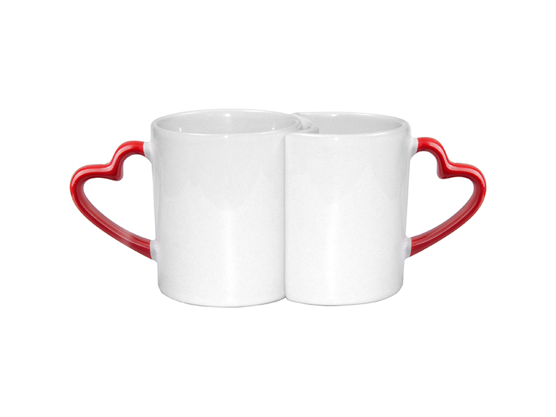 Download 11oz Couple Mugs w/ Red Heart Handle (18/carton)-BestSub ...