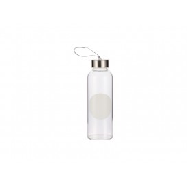 420ml Glass Bottle with Oval White Patch (40/case)