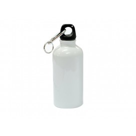 400ml White Aluminium Water Bottle (60/case)