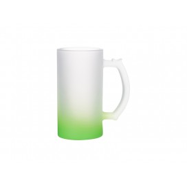 16oz Glass Beer Mug Gradient Green (10/carton)