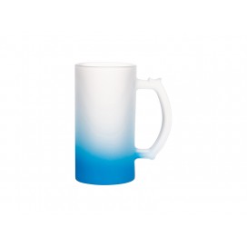 16oz Glass Beer Mug Gradient Light Blue (10/carton)