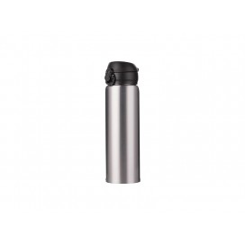 500ml/17oz Pop Lid Stainless Steel Bottle(Silver) (20/carton)