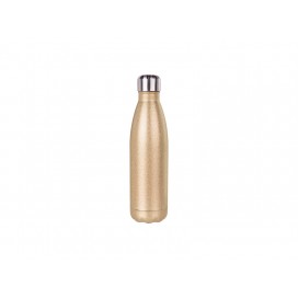 17oz/500ml Glitter Stainless Steel Cola Shaped Bottle (Rose Gold) (50/carton)