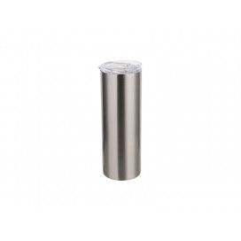 20oz/600ml Tumbler with Straw & Lid Silver (25pcs/pack)