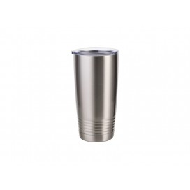 20oz Stainless Steel Tumbler with Ringneck Grip (Silver) (25pcs/pack)