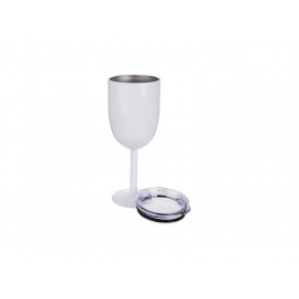 12oz/350ml Stainless Steel Wine Glass (White)  (25/pack)