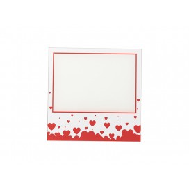 Sublimation BlanksSquare Glass Photo Frame w/ White Patch (Red LOVE, 20*20cm)(10/pack)