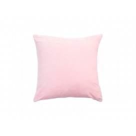 Pillow Cover(Plush, Pink W/ White)