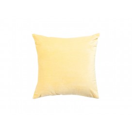 Pillow Cover(Plush, Yellow W/ White)