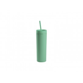 Sublimation 16OZ/473ml Double Wall Plastic Mug with Straw & Lid (Light Green, Paint) (10/pack)