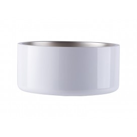 32OZ/960ml Stainless Steel Dog Bowl(White)
