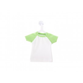 Mini T-shirt with Hanger (Collar/Sleeve in Green) MOQ:100pcs/color (10/pack)