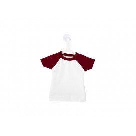 Mini T-shirt with Hanger (Collar/Sleeve in Red) MOQ:100pcs/color (10/pack)