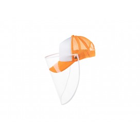 Sublimation Adult Mesh Cap w/o Removable Face Shield (Orange) (10/pack)
