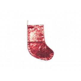 Sequin Christmas Stocking(Red/Silver) (10/pack)