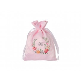 Sublimation Drawstring Gift Bags (Pink, 16*23cm, Satin) (10/pack)