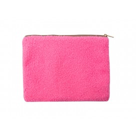 Blended Plush Pencil/ Makeup Case(White /Pink) (10/pack)
