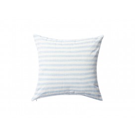 Sublimation BlanksLinen Pillow cover(40*40cm, Beige and Light Blue Stripe)