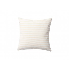 Sublimation BlanksLinen Pillow Cover(40*40cm, Beige and Light Yellow Stripe)