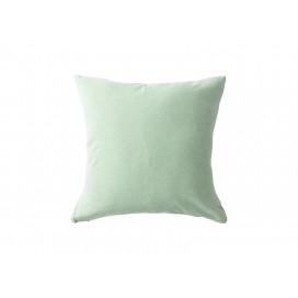 Polyester Pillow Cover with Colored Cotton Back (40*40cm/15.7" x 15.7", Light Green)(10/pack)