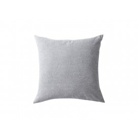 Polyester Pillow Cover with Colored Cotton Back (Light Gray,40*40cm/15.7" x 15.7")(10/pack)