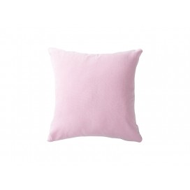 Polyester Pillow Cover with Colored Cotton Back (40*40cm/15.7" x 15.7", Light Pink)(10/pack)