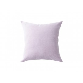 Polyester Pillow Cover with Colored Cotton Back (Light Purple, 40*40cm/15.7" x 15.7")(10/pack)