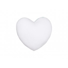 Heart Shaped Blended Plush Pillow Cover(White w/ White, 40*40cm)                                (10/pack)