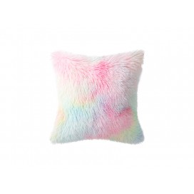 Two Tone Pillow Cover(Tie Dyed Long Fleece with Microfiber(40*40cm) (10/pack)