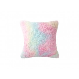 Two Tone Pillow Cover(Tie Dyed Long Fleece with Microfiber(45*45cm) (10/pack)