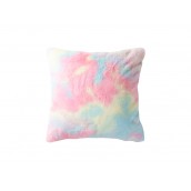 Two Tone Pillow Cover(Tie Dyed PV Short Fleece with Microfiber(45*45cm) (10/pack)