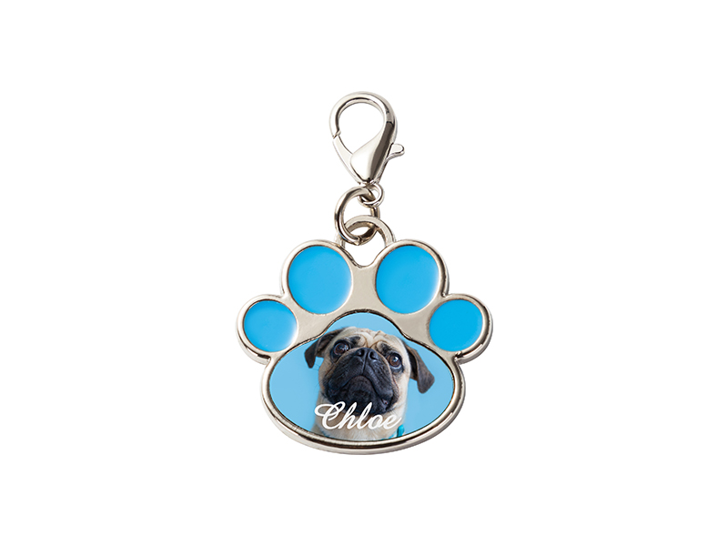 Sublimation Blanks Dog Tag (Blue Footprint, 3.3*3.5cm)(10/pack)-BestSub ...